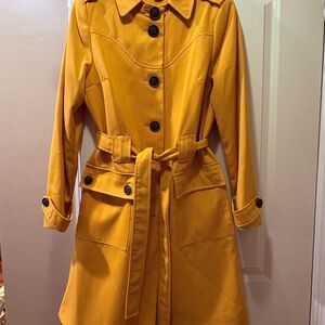 Elegant Mustard Trench Coat